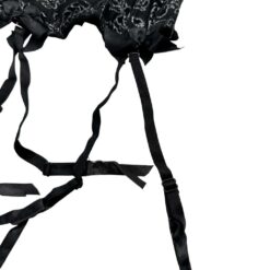 Σετ Sexy Κορσές με String και Ζαρτιέρες, Μαύρο - Image 5