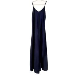 Γυναικείο Φόρεμα Maxi Σατέν Regular Fit, Μπλε Μαρέν