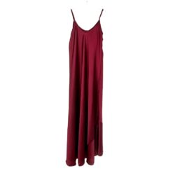 Γυναικείο Φόρεμα Maxi Σατέν Regular Fit, Μπορντό