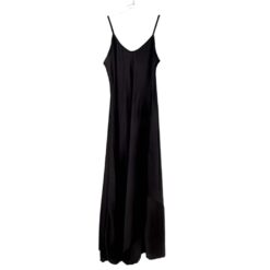 Γυναικείο Φόρεμα Maxi Σατέν Regular Fit, Μαύρο