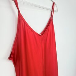 Γυναικείο Φόρεμα Maxi Σατέν Regular Fit, Κόκκινο