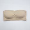Μπουστάκι Στράπλες Μονόχρωμο Seamless, Μπεζ