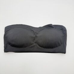 Μπουστάκι Στράπλες Μονόχρωμο Seamless, Μαύρο