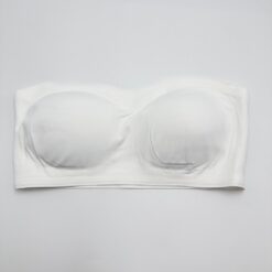 Μπουστάκι Στράπλες Μονόχρωμο Seamless, Λευκό