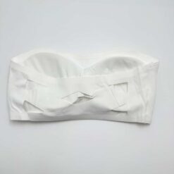 Μπουστάκι Στράπλες Μονόχρωμο Seamless, Λευκό