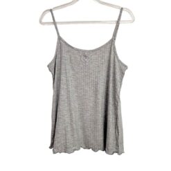 Γυναικείο Σετ Babydoll Ριπ Τοπάκι και Σορτσάκι Slim Fit, Γκρι