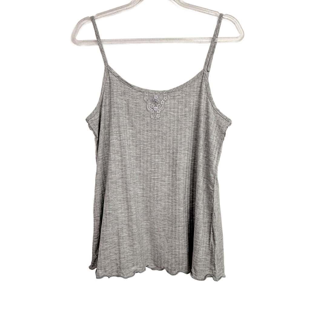 Γυναικείο Σετ Babydoll Ριπ Τοπάκι και Σορτσάκι Slim Fit, Γκρι