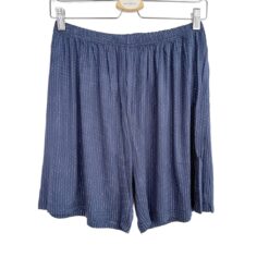 Σετ Γυναικείες Βαμβακερές Πιτζάμες Babydoll Πουά Τοπάκι και Σορτσάκι Plus Size, Μπλε Μαρέν