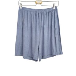 Σετ Γυναικείες Βαμβακερές Πιτζάμες Babydoll Πουά Τοπάκι και Σορτσάκι Plus Size, Γαλάζιο