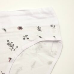 Γυναικείο Βαμβακερό Εσώρουχο Σλιπ Φλοράλ, Λευκό